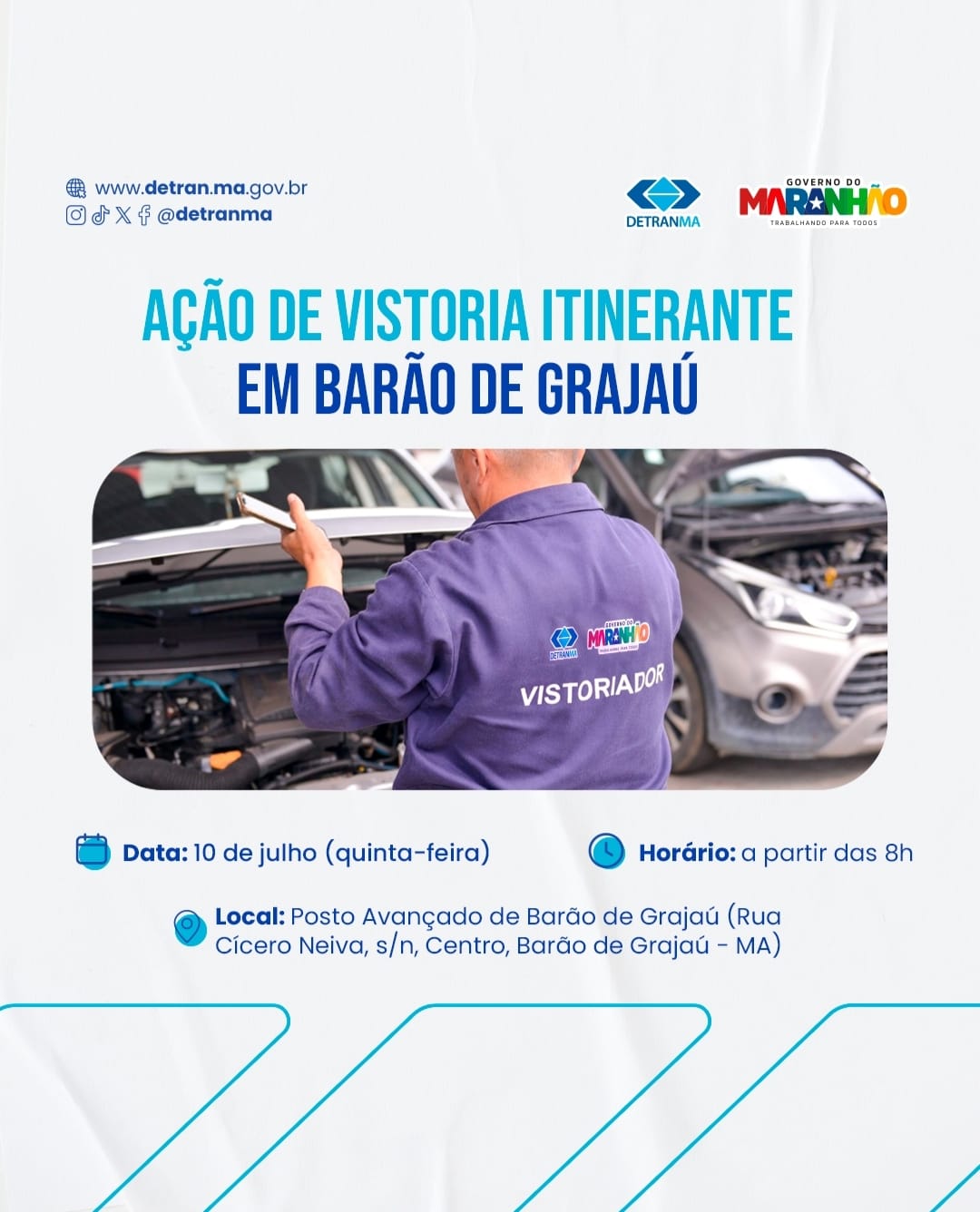  Vistoria Itinerante em Barão de Grajaú!